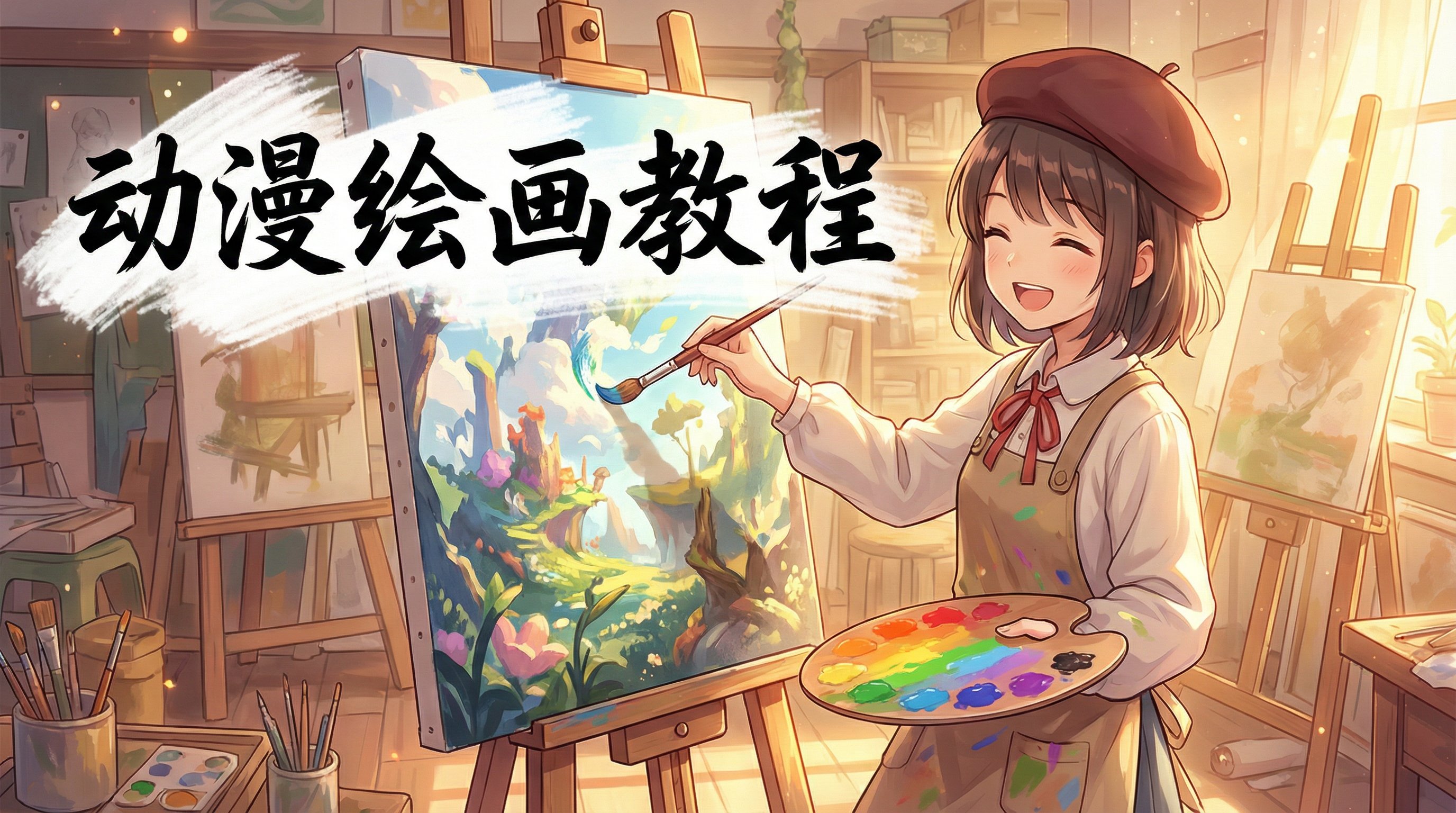 溏心动漫绘画教程-水彩动漫演示